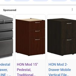 Wood Filing Cabinet, New, $ 45