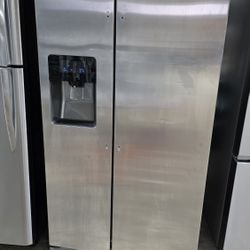 Samsung Stainless Steel Side By Side Refrigerator  Pre-owned