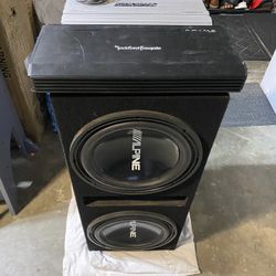 2 X 12” Alpine Type S Subwoofers With Enclosure And Two Amps