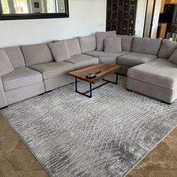 Light Beige L shape sectional couch