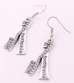New Toothpaste & Toothbrush Earrings
