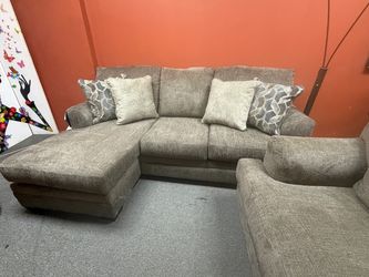 Ashley Fabric Sectional Sofa with Chaise