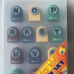 Alphabet 5/8” N-Z Letters Punch Kit 13 Pc Craft Punches Armada w/ Carrying Case