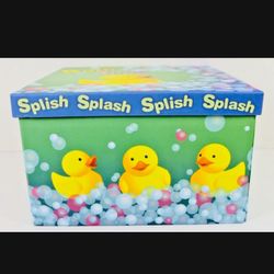 Splish Splash Rubber Duck Decorative Printed Square Gift Box
