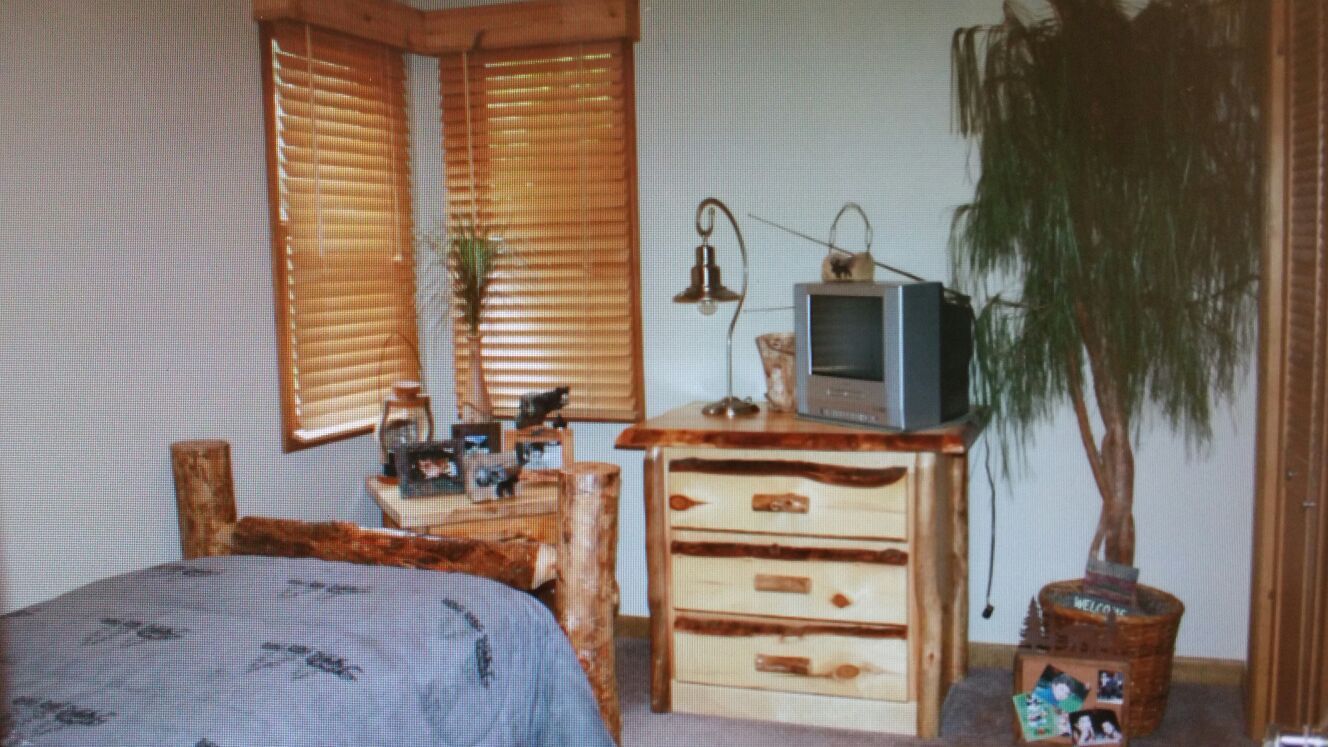 Twin log bedroom set