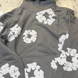 Grey denim tears hoddie brand new size large