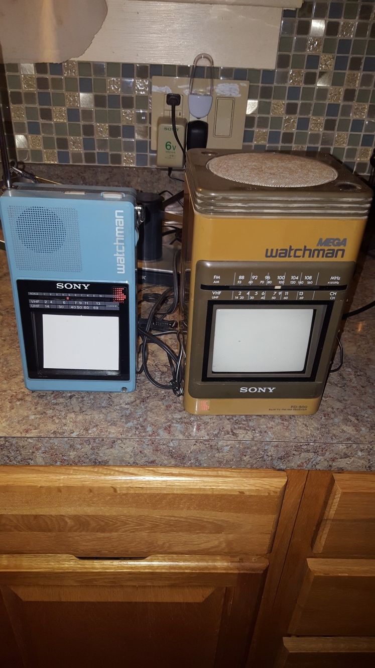 1987 and 1988, Sony Mega Watchman and Sony Watchman. Both work great. Come with Extra antenna