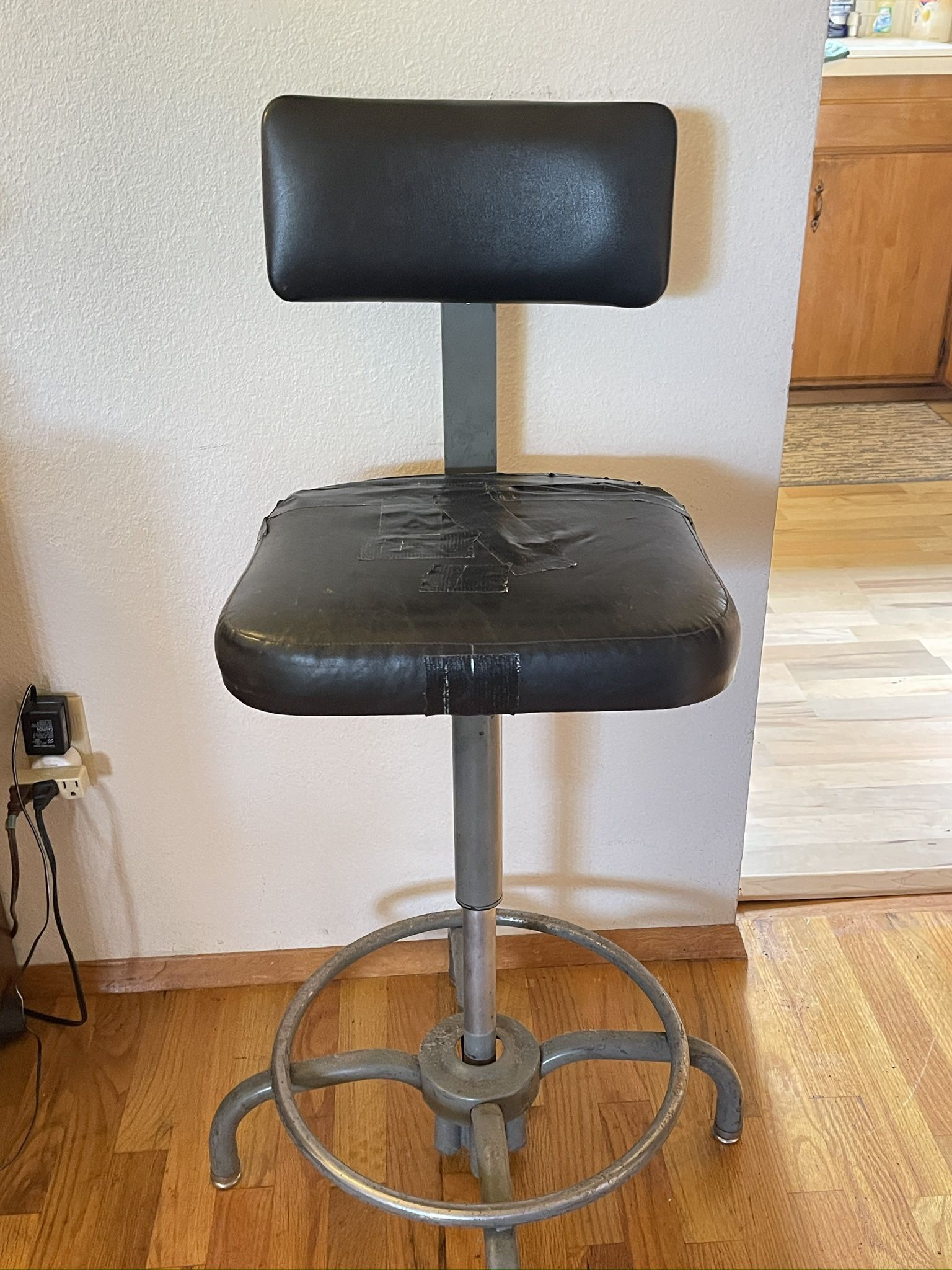 Vintage Adjustco Swivel Stool