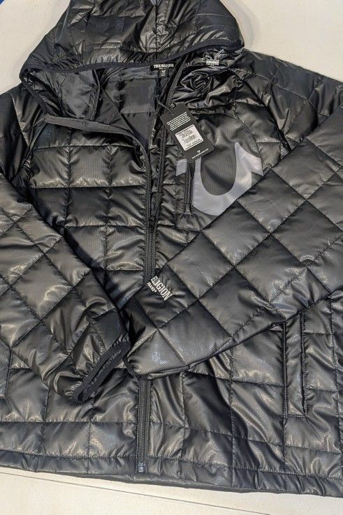 New Men's True Religion Puffer Jacket Large