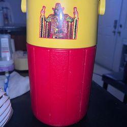 Vintage Coleman Slim Jim WWF Randy Macho Man Savage 1/2 Gallon Thermos Cooler