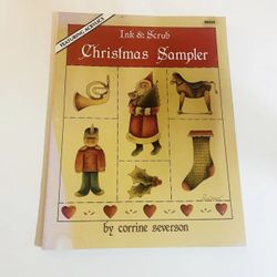 Ink & Scrub Christmas Sampler Corrine Severson Featuring Acrylics 1988 Painting