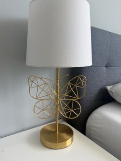 Gold Butterfly Wire Night Lamp
