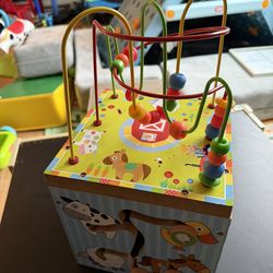 Smaller,  Wooden Activity Cube.  See description