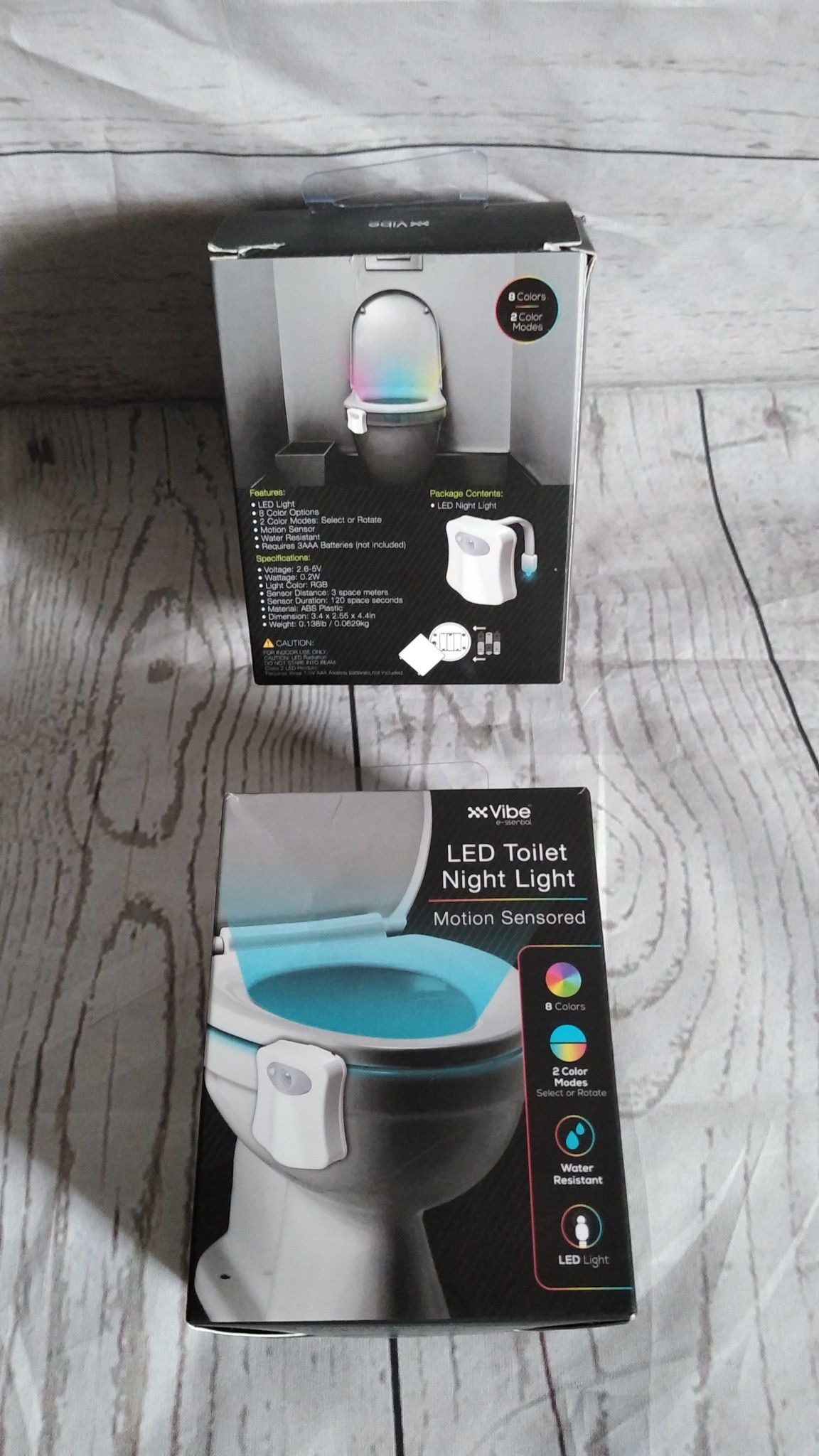 2 New LED Toilet Night Light , price for both ( never used )