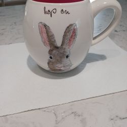 Rae Dunn  "Hop On" Easter Coffee Cup 