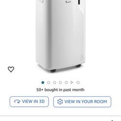 DeLonghi America PACEM370 WH DeLonghi Pinguino Portable Air Conditioner in White, 6700.0 BTU Cooling Power, Eco-Friendly and Portable