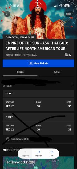 Empire Of The Suns Ticket