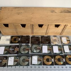 Minidisc Storage Cabinet and 21 Minidiscs