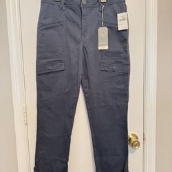 Wit & Wisdom Cargo Utility Pants Blue Size 8