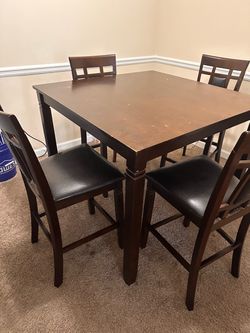 Counter Height Dining Table Set with 4 Chairs