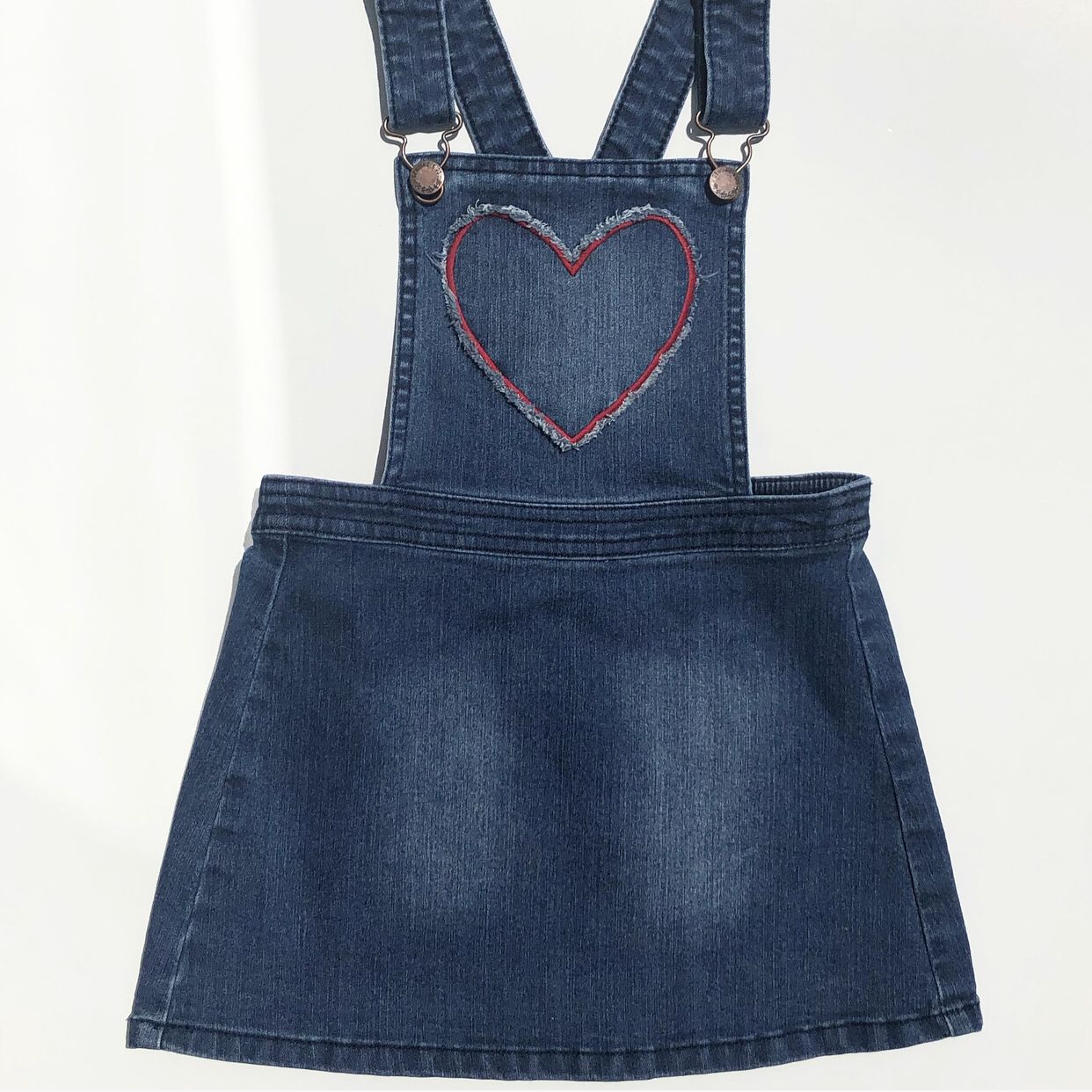 Oshkosh B’Gosh Denim Heart Overall Jumper Dress
