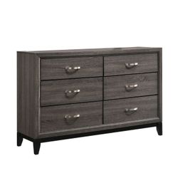 Brand new 59"W x 37"H grey dresser
