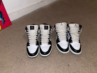 2 pairs of Jordan 1 s grey and pink