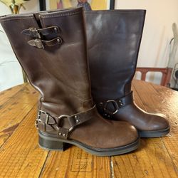 ASTOR BROWN LEATHER Steve Madden Boots