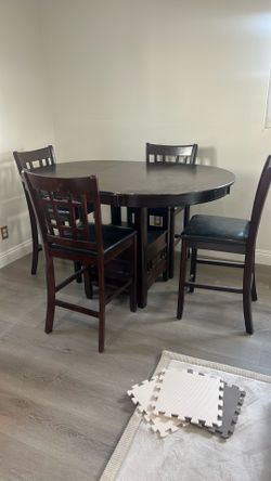 Dining table and chairs