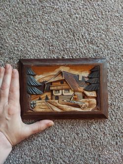 Vintage German Black Forest hand carved art