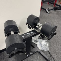 LYNX FITNESS ( BRAND NEW IN BOX ) Pair Of 80lb Adjustable Dumbbells