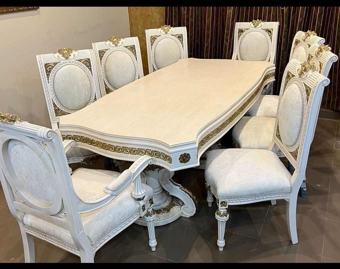 Dinning set. Absolutely gorgeous , Italian dinning set, rectangular table Glass on the top, 2 captain chairs , 6 regular chairs , All made with Bee,All Products : American Fashion Style Bags On Sale