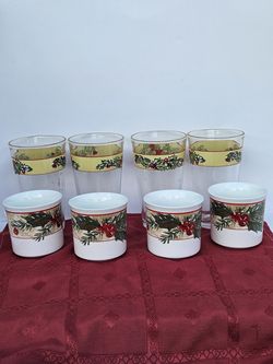 Gibson "Christmas Charm" Holiday Drinkware Set of 8