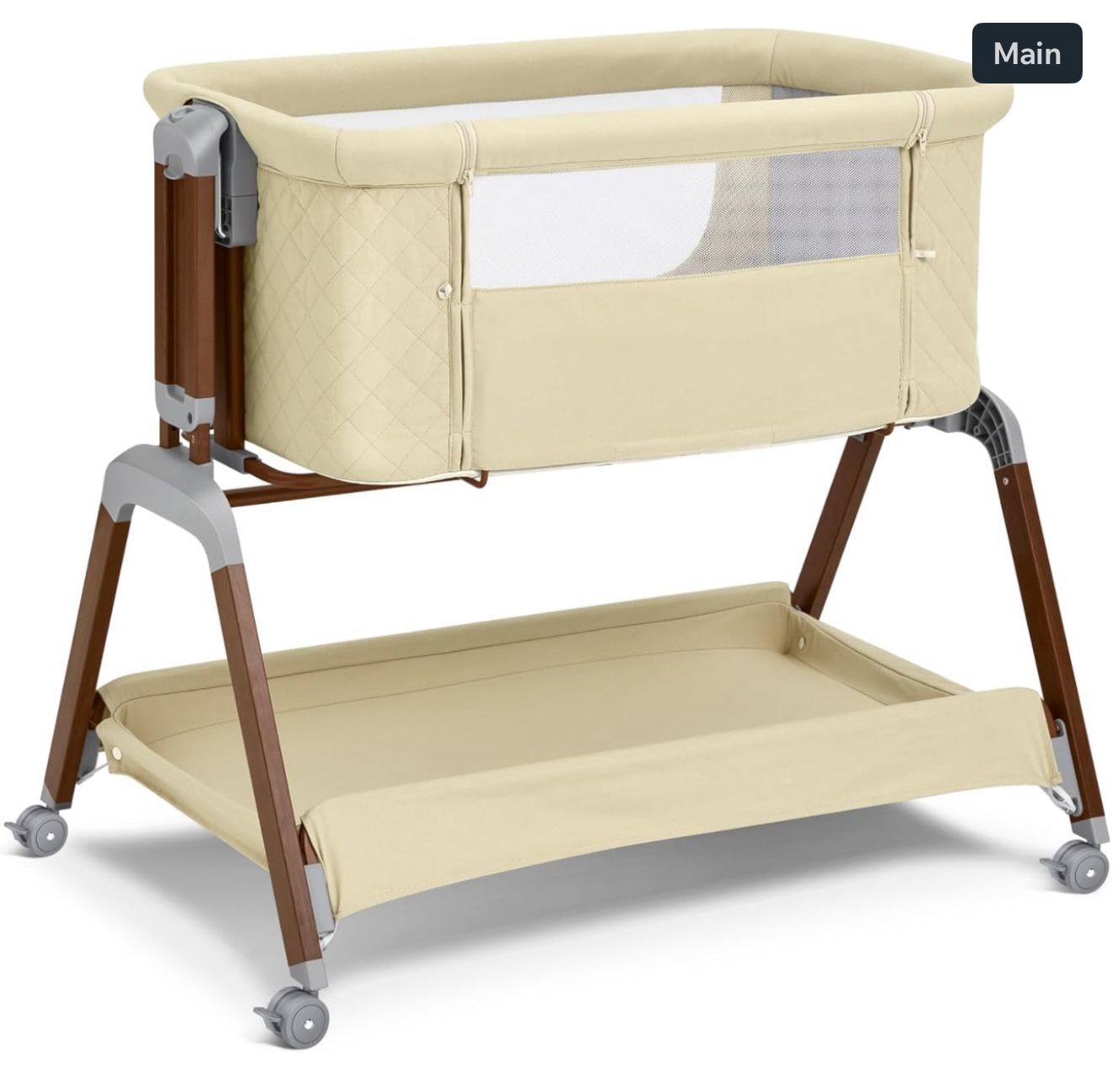 COLOR:BLACK Baby Bassinet Sleeping Crib - Cozy and Safe Sleep Environment for Ne