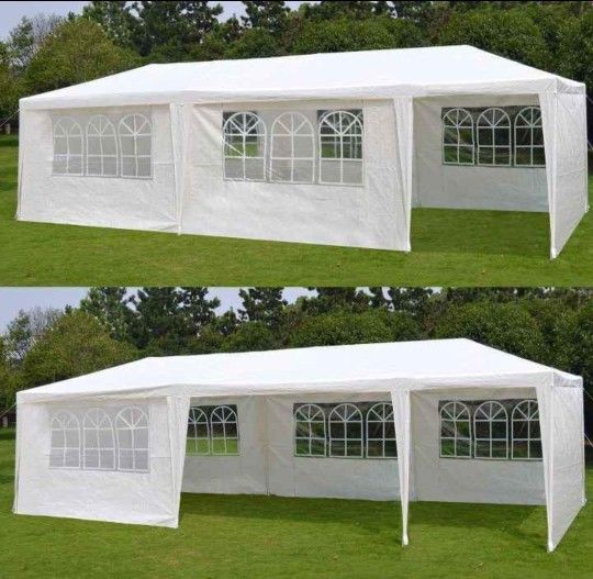 10’X30’ Outdoor Canopy Tent with Removable Sidewalls Gazebo Shelter Pavilion for Backyard BBQ Camping Picnic Parties Wedding Ceremony, Easy Assemble a