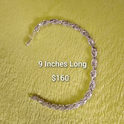925 Sterling Silver Bracelets/Brasaletes De Plata 925