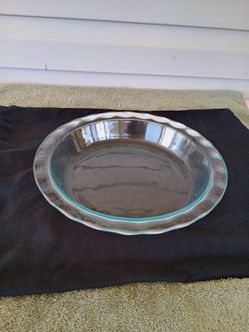 Vtg Pyrex #C209 Clear Glass Pie Plate Baking Deep Dish Pan - 9.5 Inch Scalloped