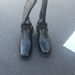 Harley Davidson Leather Biker Boots Size 9