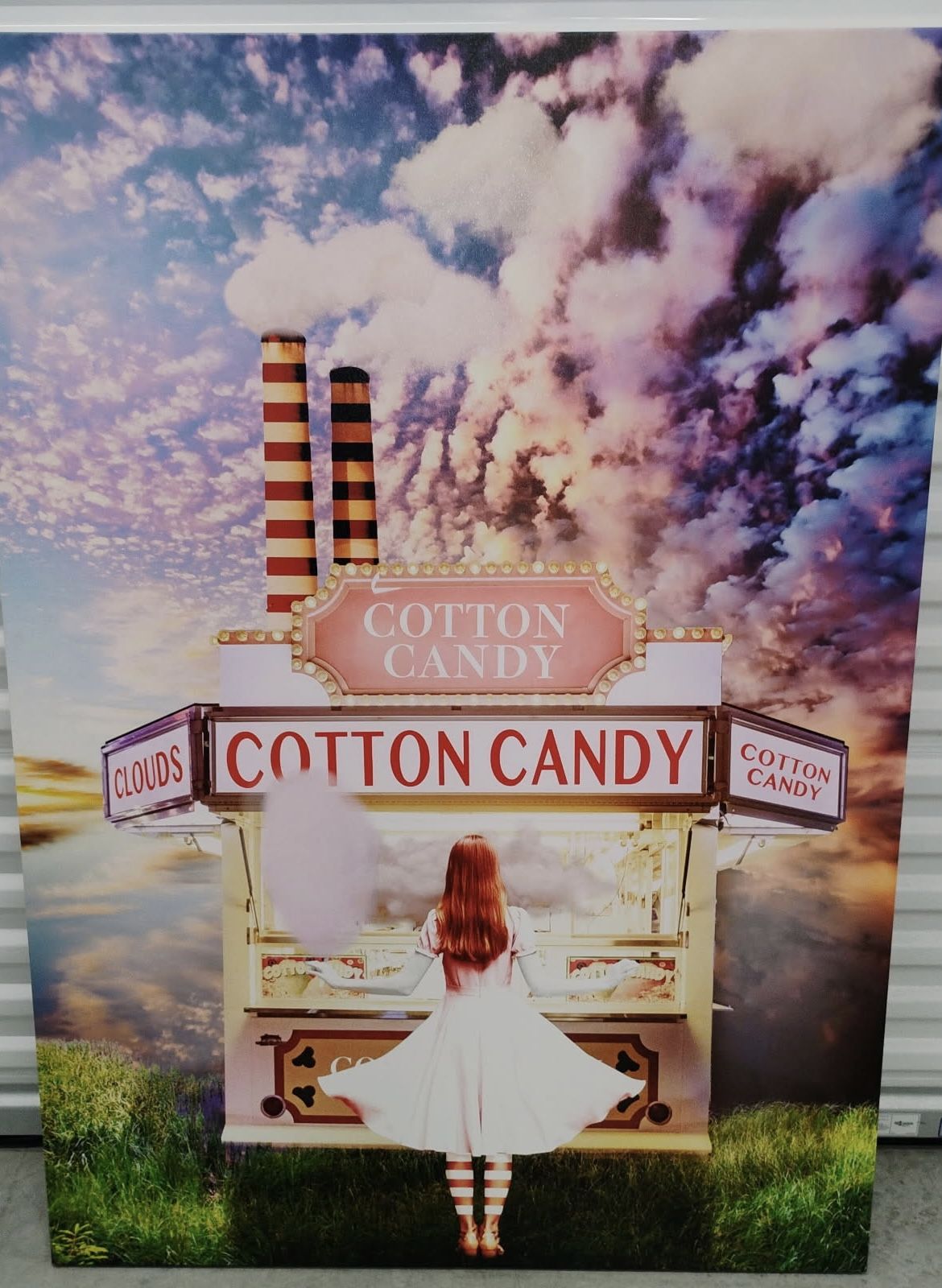 Surreal Digital Wall Art On Canvas. Cotton Candy