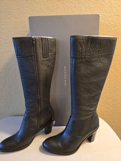 ANN TAYLOR PEEBLED LEATHER kNEE- HIGH BOOTS Sz.6 1/2