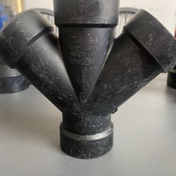 2 in. ABS DWV All Hub Double Wye