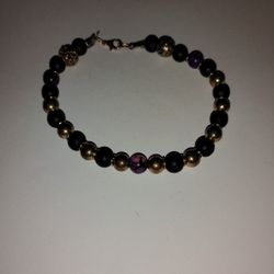 Boho Black & Bronze Handmade Bracelet”