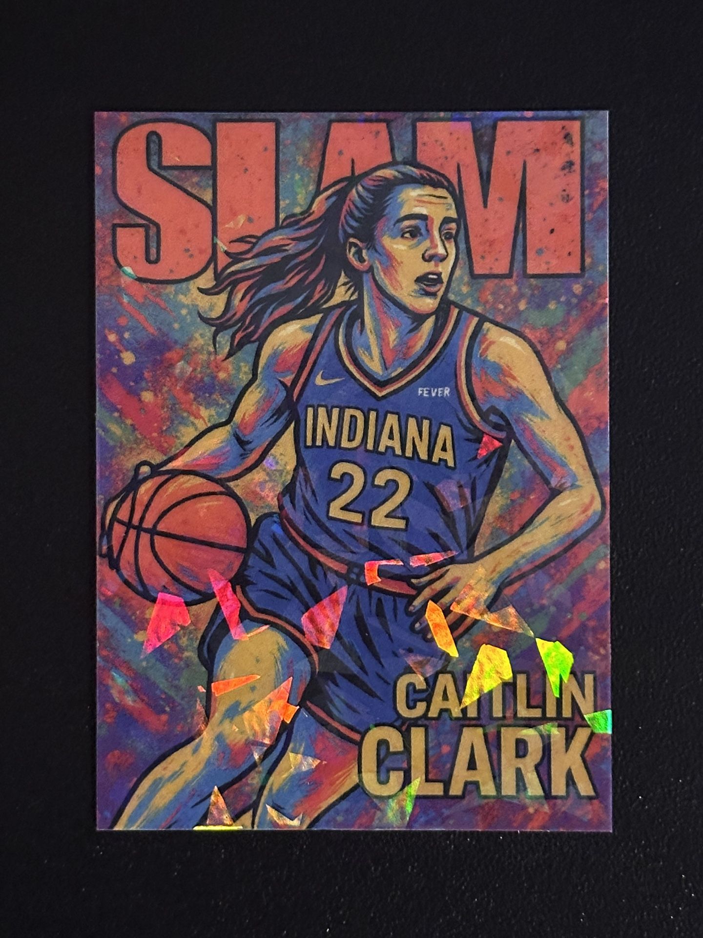 Caitlin Clark Slam Custom Novelty Card Cracked Ice