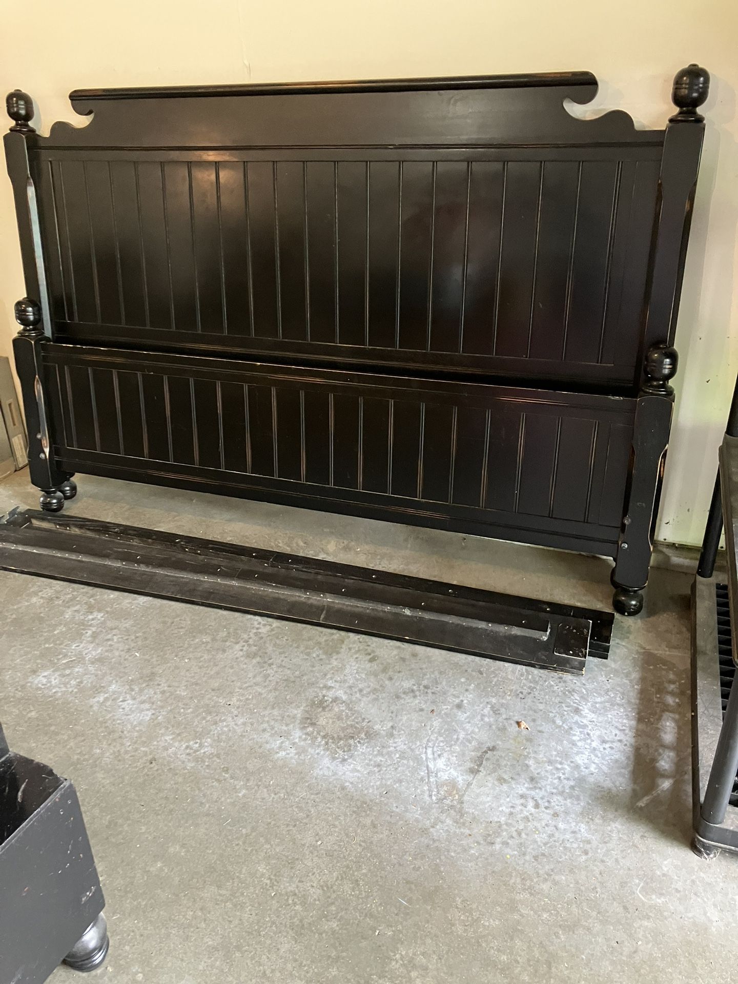 Free King Bed frame, Pillow top Mattress And Bed Platform
