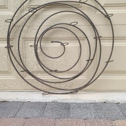 Garage Sale Round Wrought Iron Candle Holder