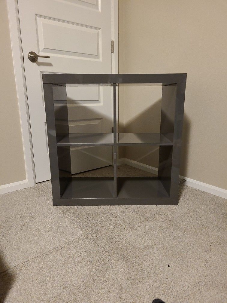 Ikea Kallax 2x2 Shelf Unit, High Gloss Gray