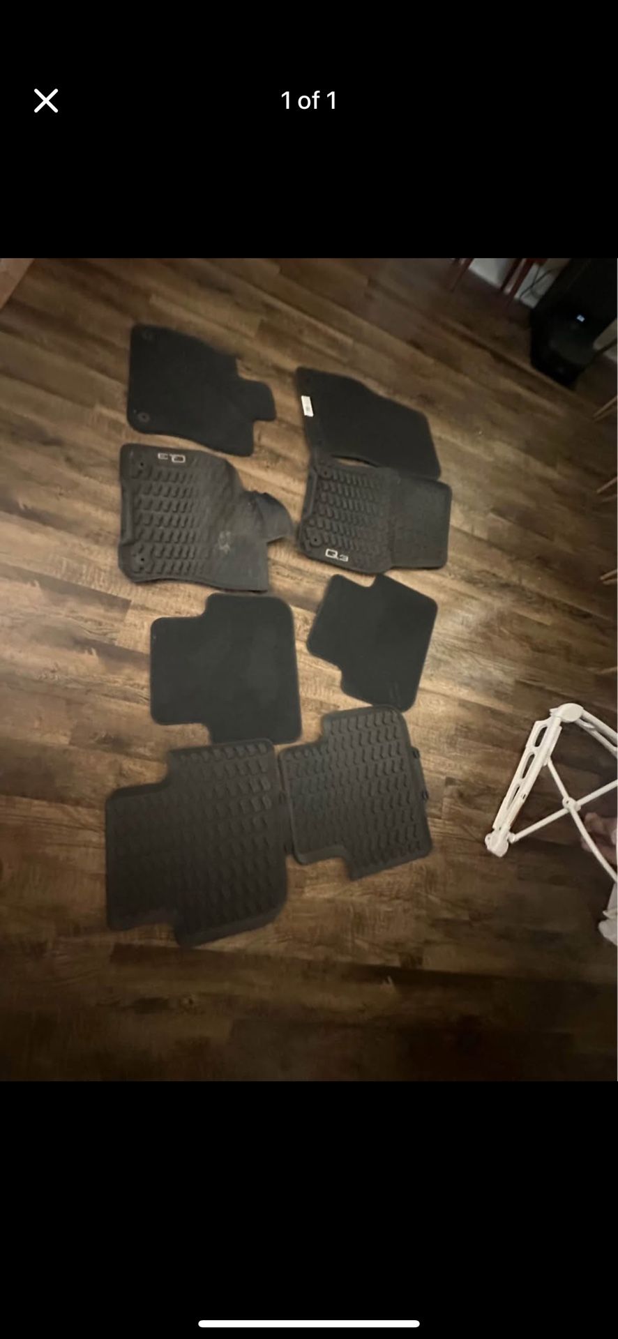 Audi Q3 Floor Mats - Rubber & Carpet Set (Used, Good Condition)