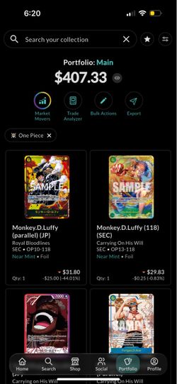 Whole One piece TCG collection