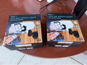 New solar LED spotlight with motion sensor