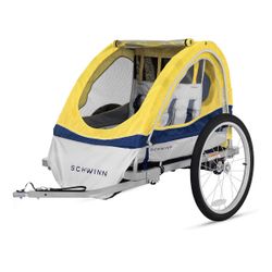 Schwinn tow-behind bike trailer for 1 or 2 kids